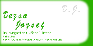 dezso jozsef business card